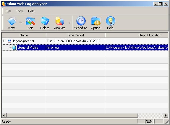 Nihuo Web Log Analyzer for Windows screenshot
