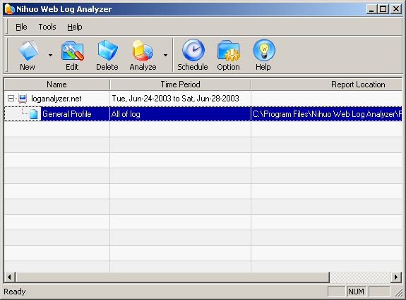 Click to view Nihuo Web Log Analyzer for Windows 4.19 screenshot