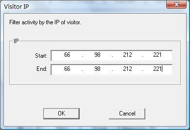exclude internal traffic by visitor ip